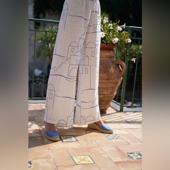 Trousers Posaposa Santorini Outline Embroidered Pants - Picture 4 of 16